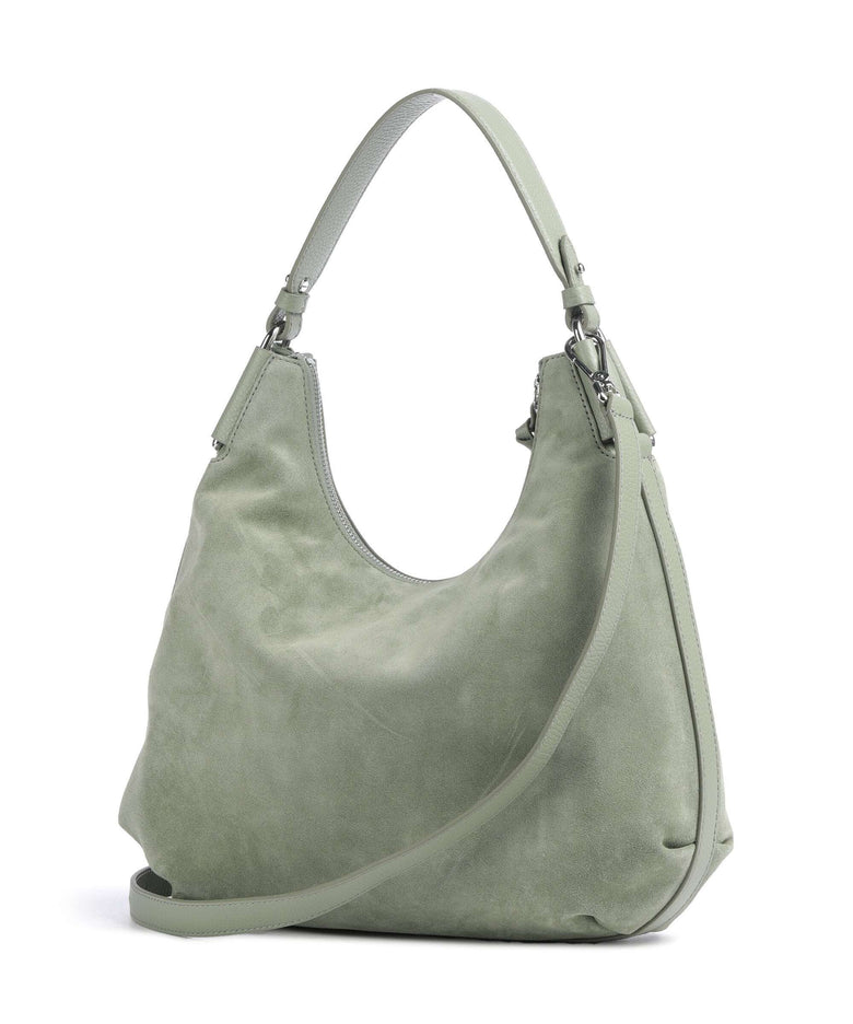 Coccinelle Rebekka Suede Hobo bag greenery