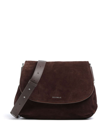 Coccinelle Rebekka Suede Borsa a spalla brunette