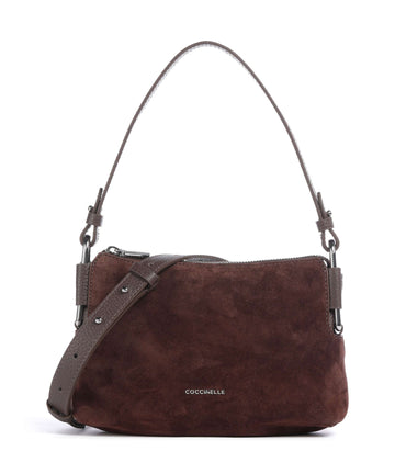 Coccinelle Rebekka Suede Borsa a spalla brunette