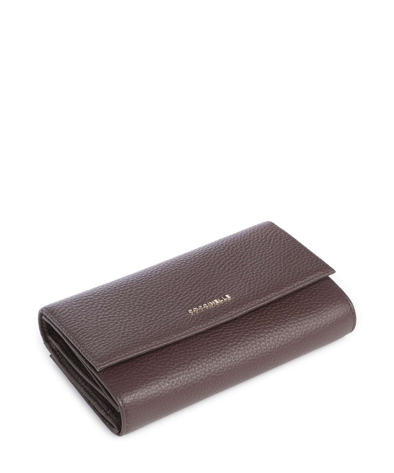 Coccinelle Metallic Soft Wallet brunette