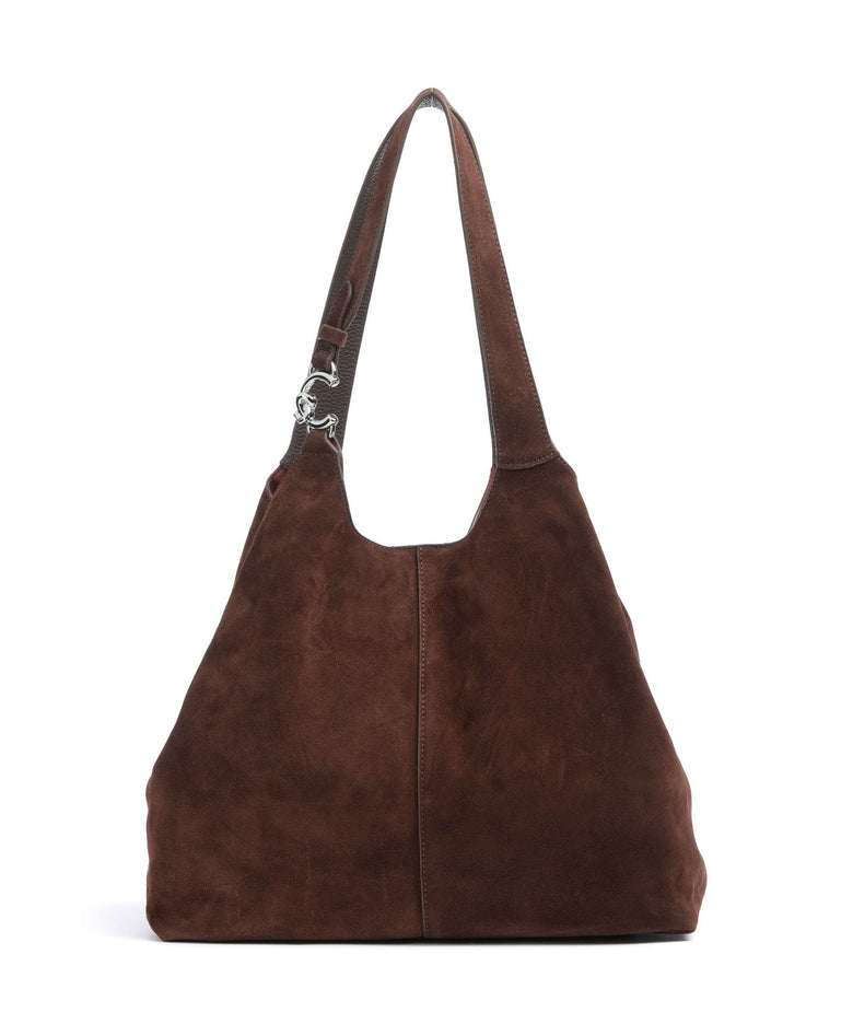 Coccinelle C-Easy Suede Hobo bag brunette