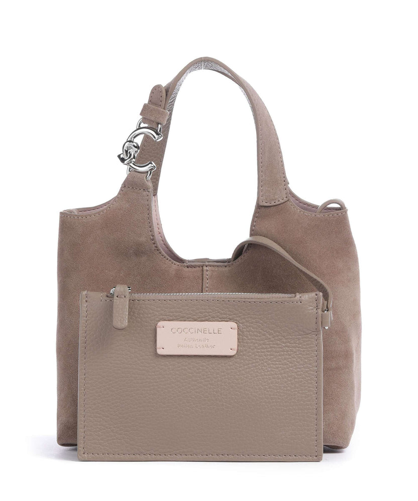 Coccinelle C-Easy Suede Handbag warm taupe