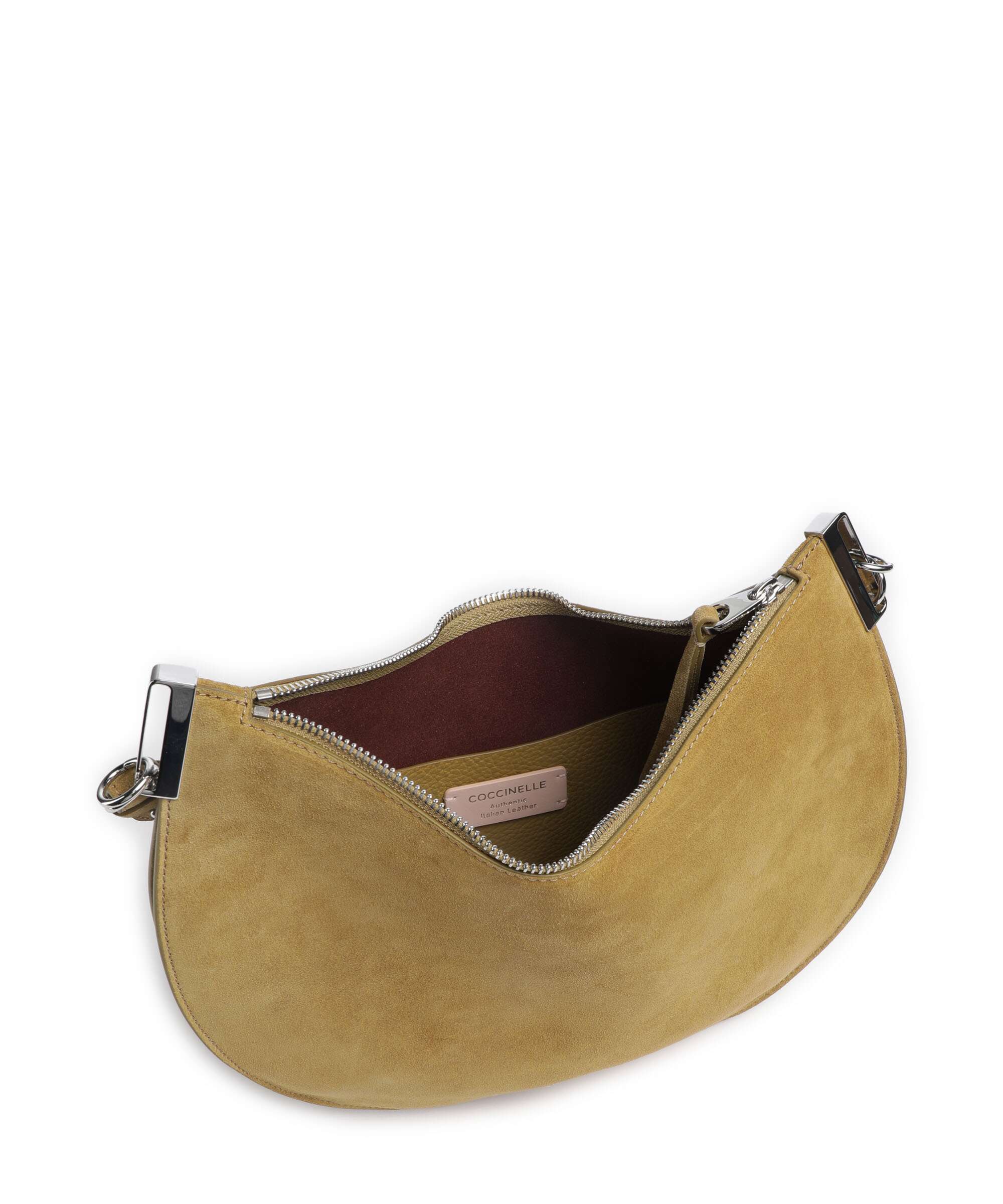 Coccinelle Sunup Suede Hobo bag seagrass