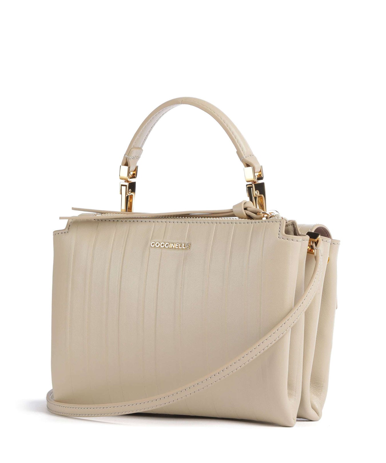 Coccinelle Arlettis Plisse Crossbody bag sandshell