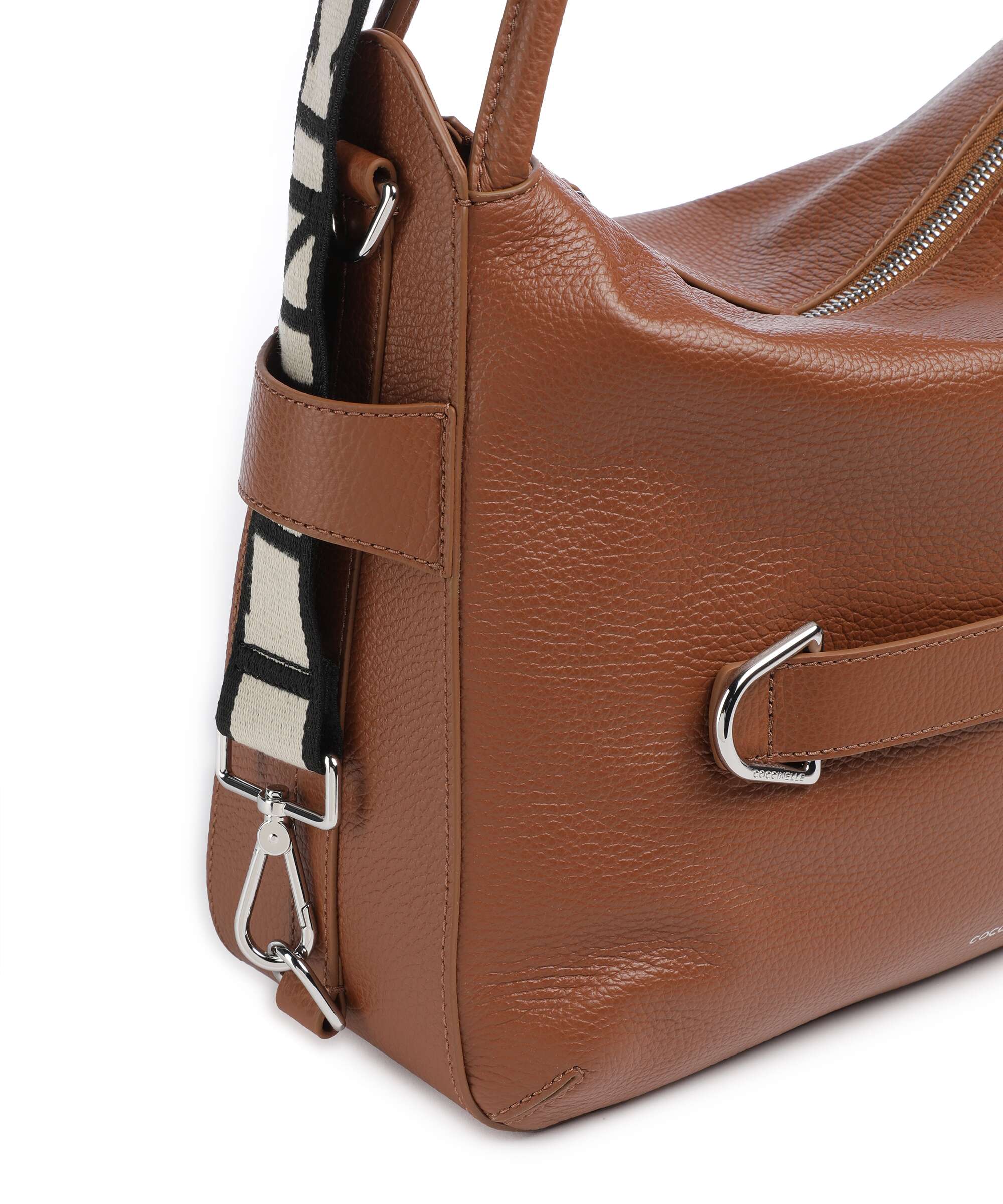 Coccinelle Gretel Ribbon Hobo bag cognac