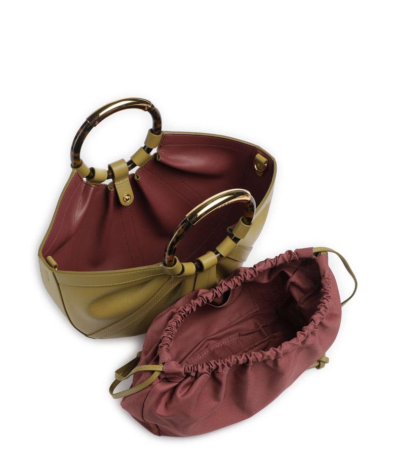 Coccinelle Shell Handbag seagrass