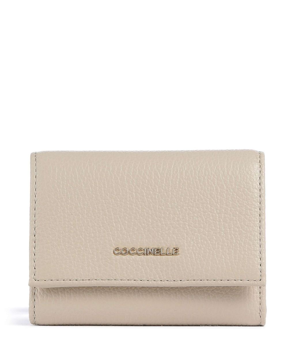 Coccinelle Metallic Soft RFID Wallet sandshell