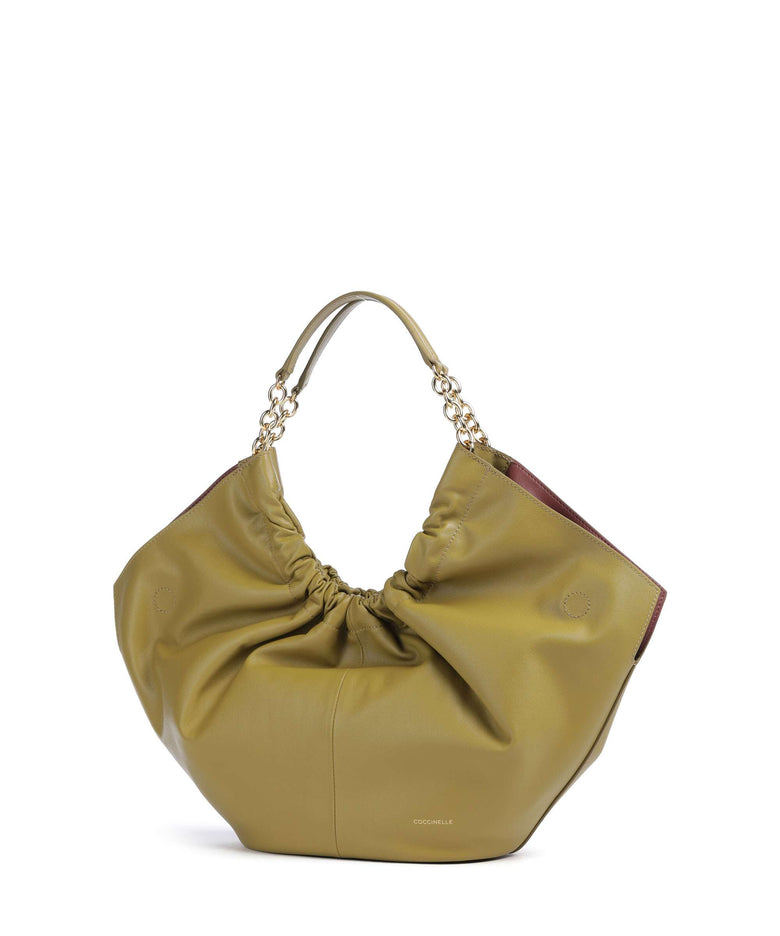 Coccinelle Smash Bucket bag seagrass