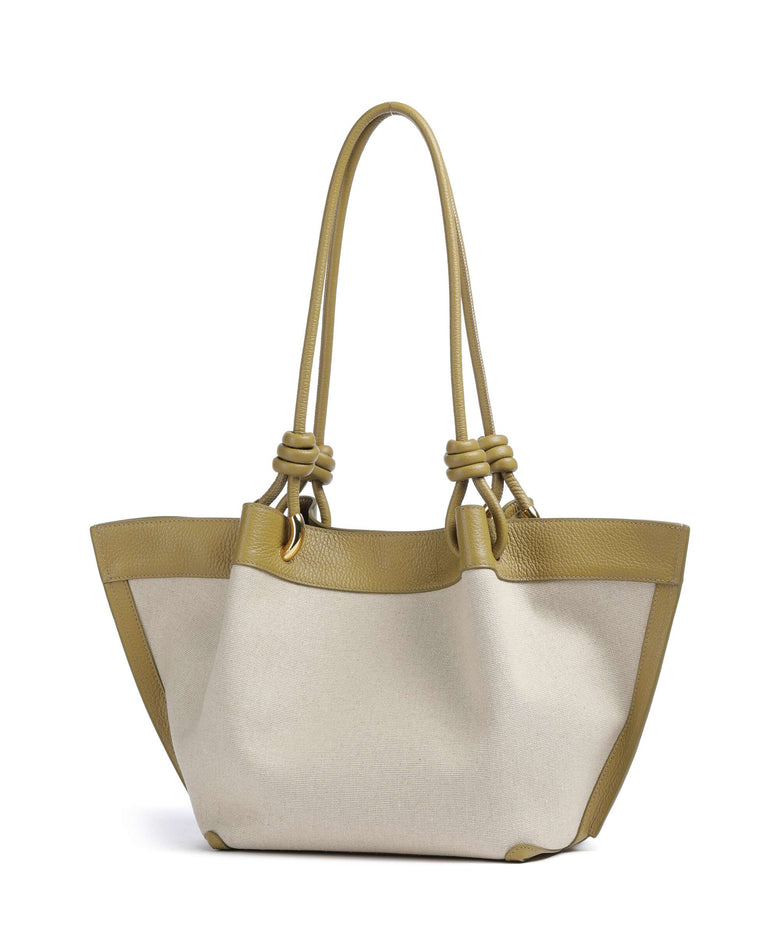 Coccinelle Finn Canvas Hobo bag natural/seagrass