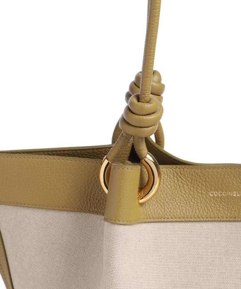 Coccinelle Finn Canvas Hobo bag natural/seagrass