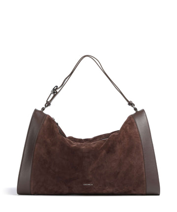 Coccinelle Elinor Suede Borsa hobo brunette