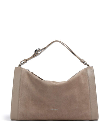 Coccinelle Elinor Suede Borsa hobo warm taupe