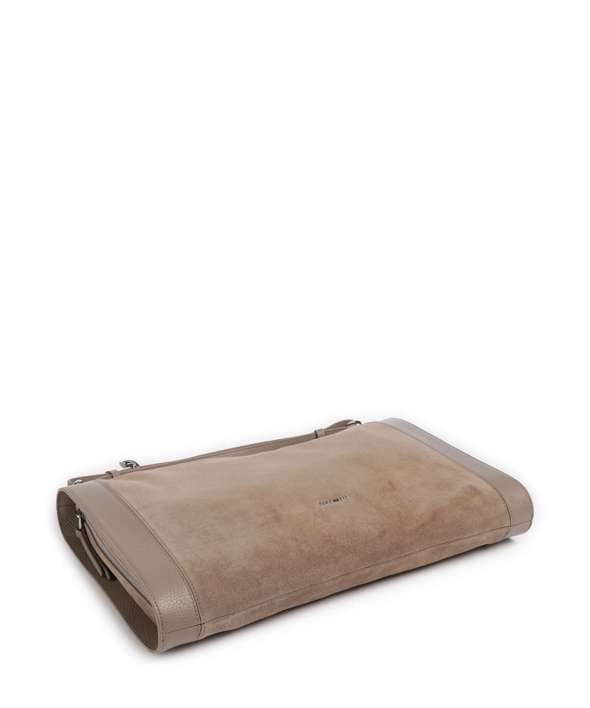Coccinelle Elinor Suede Hobo bag warm taupe