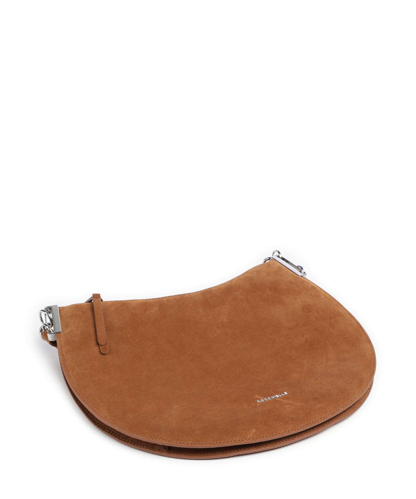 Coccinelle Sunup Suede Hobo bag cognac