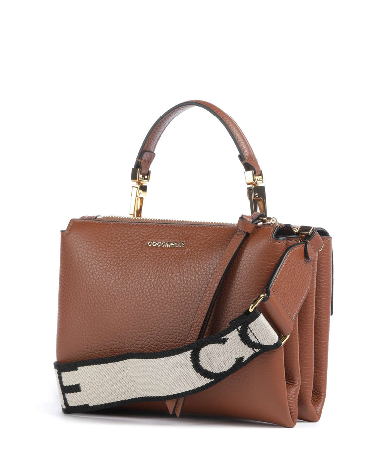 Coccinelle Arlettis Signature Crossbody bag cognac