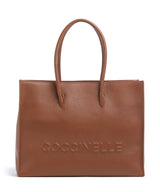 Coccinelle Myrtha Maxi Logo Borsa shopper cognac