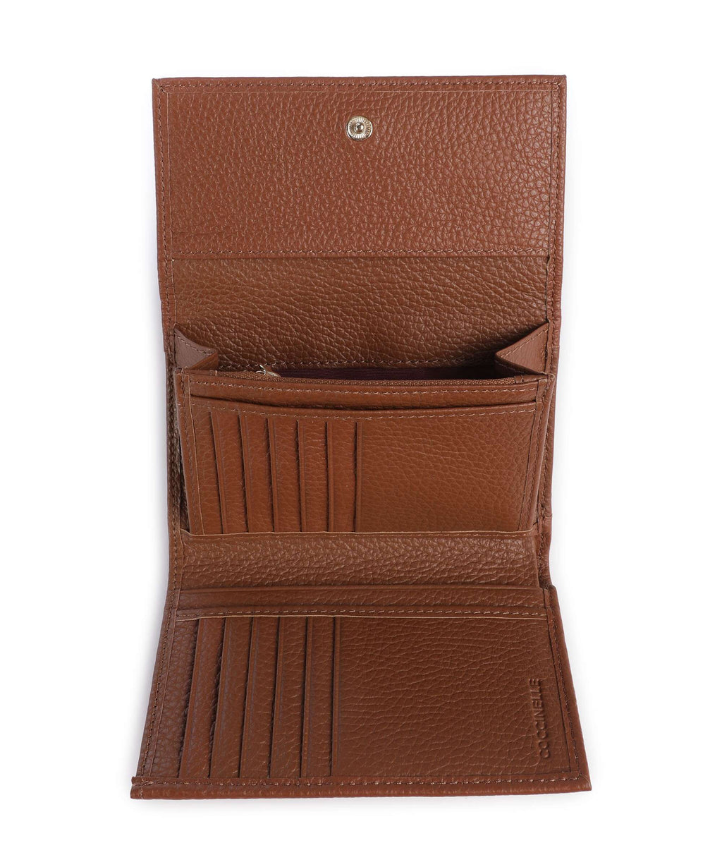 Coccinelle Metallic Soft Wallet cognac