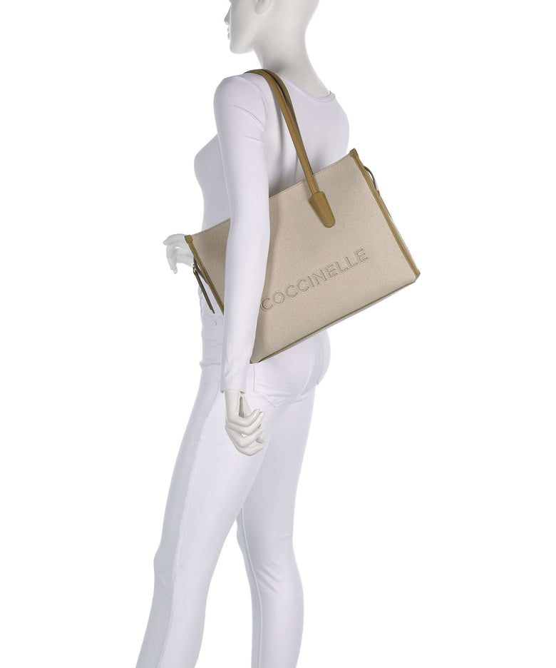Coccinelle Myrtha Canvas Tote bag natural/seagrass