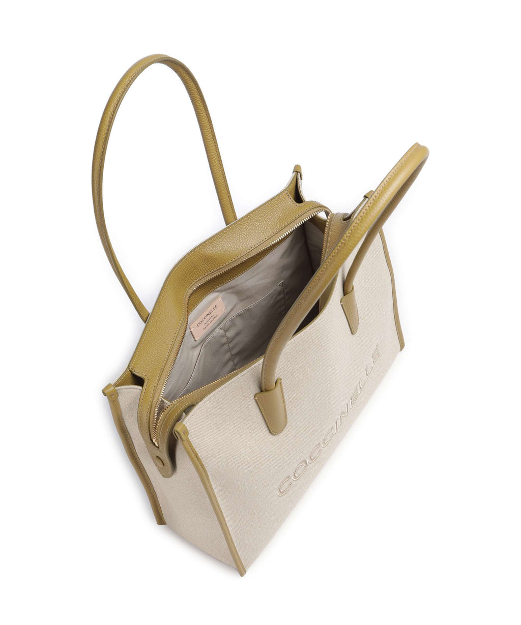 Coccinelle Myrtha Canvas Tote bag natural/seagrass