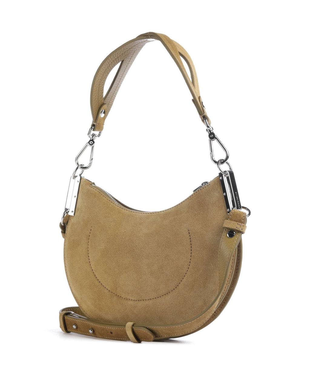 Coccinelle Sunup Suede Shoulder bag seagrass