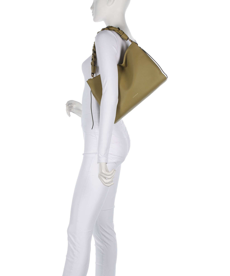 Coccinelle Boheme Grana Double Hobo bag seagrass/sandshell