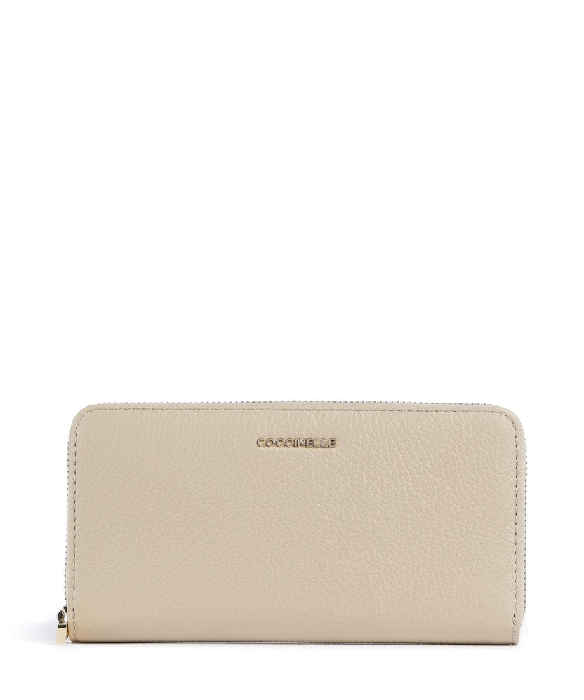 Coccinelle Metallic Soft Wallet sandshell