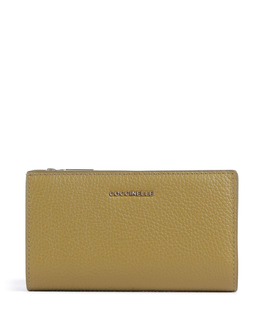 Coccinelle Metallic Soft Wallet seagrass
