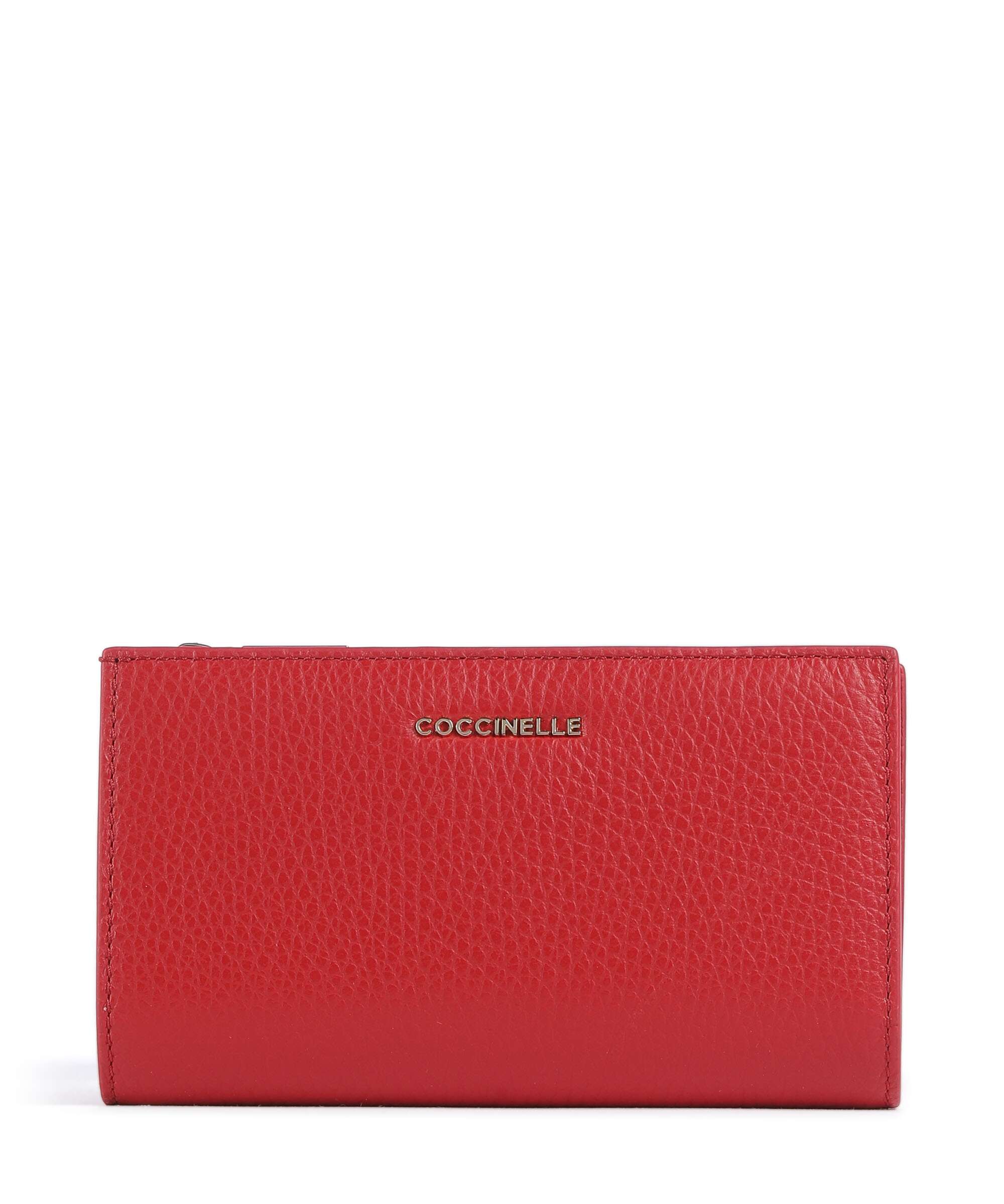 Coccinelle Metallic Soft RFID Wallet scarlet