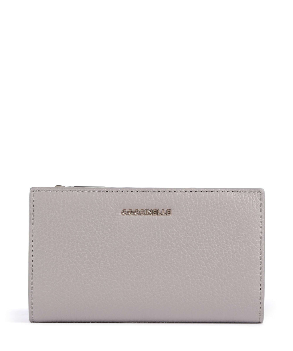 Coccinelle Metallic Soft Wallet oyster