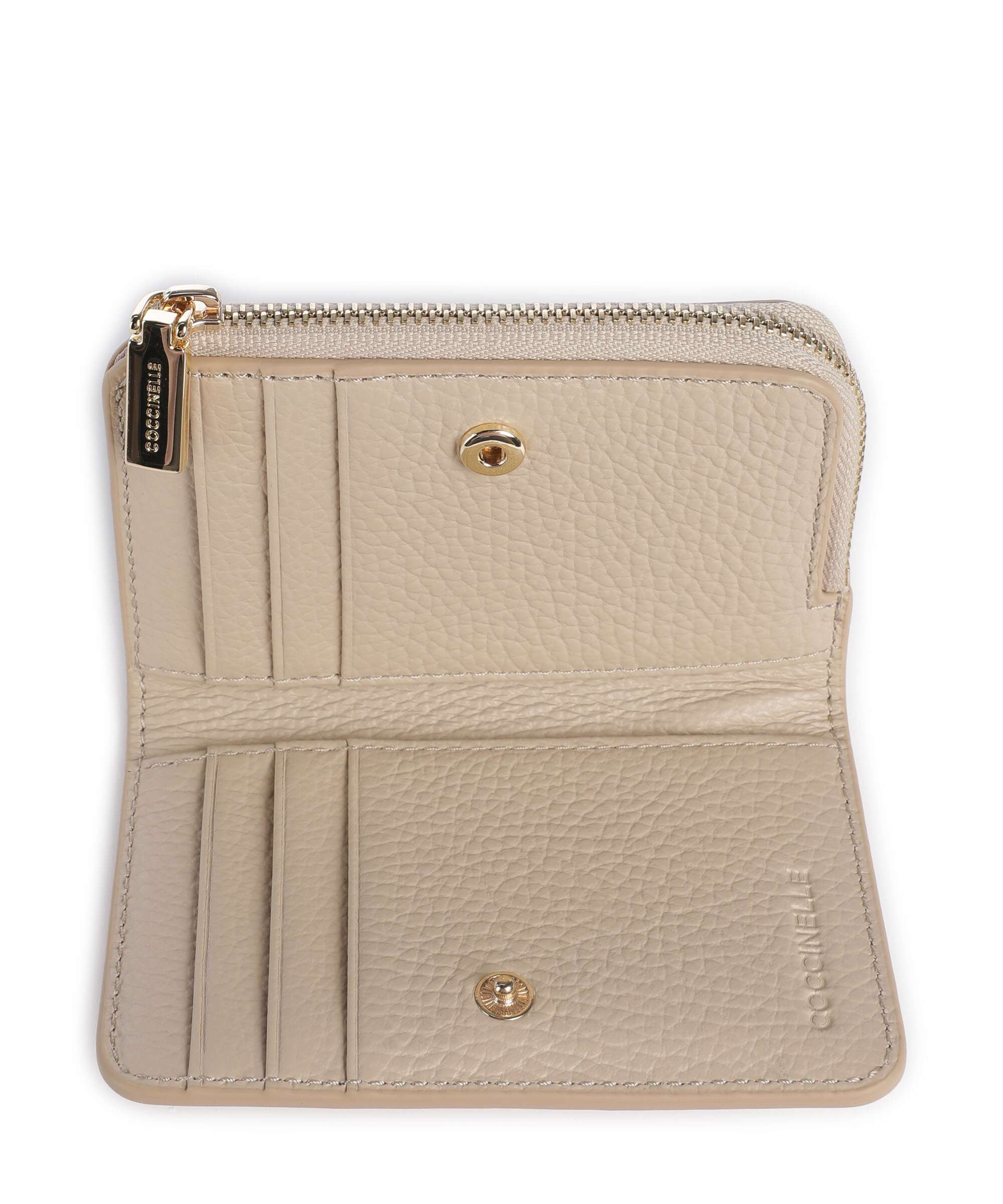 Coccinelle Metallic Soft Wallet sandshell