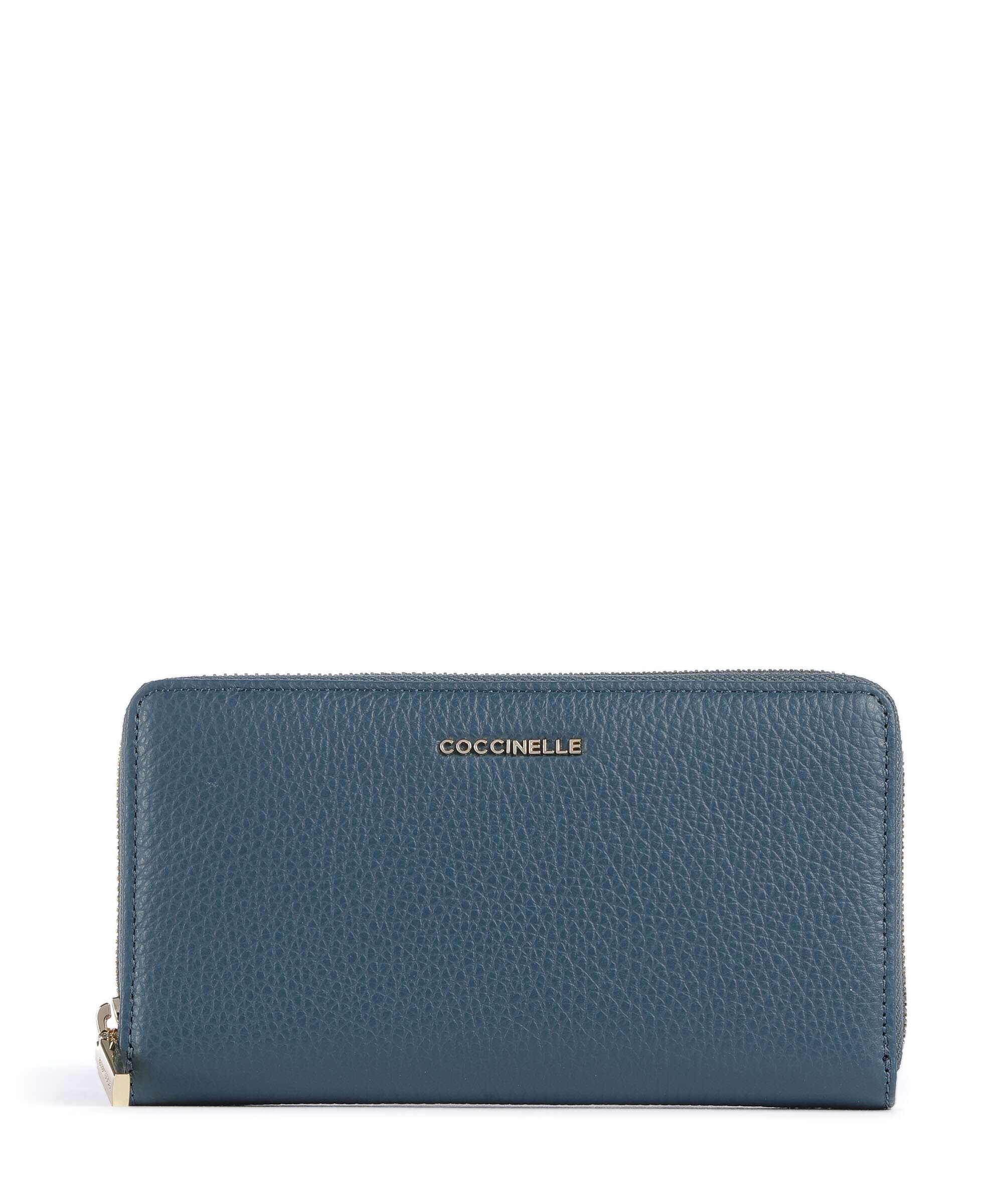 Coccinelle Metallic Soft RFID Wallet deep blue