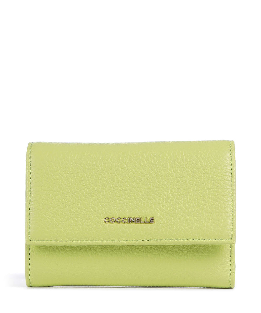 Coccinelle Metallic Soft RFID Wallet green glow