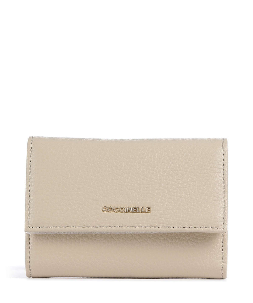 Coccinelle Metallic Soft RFID Wallet sandshell