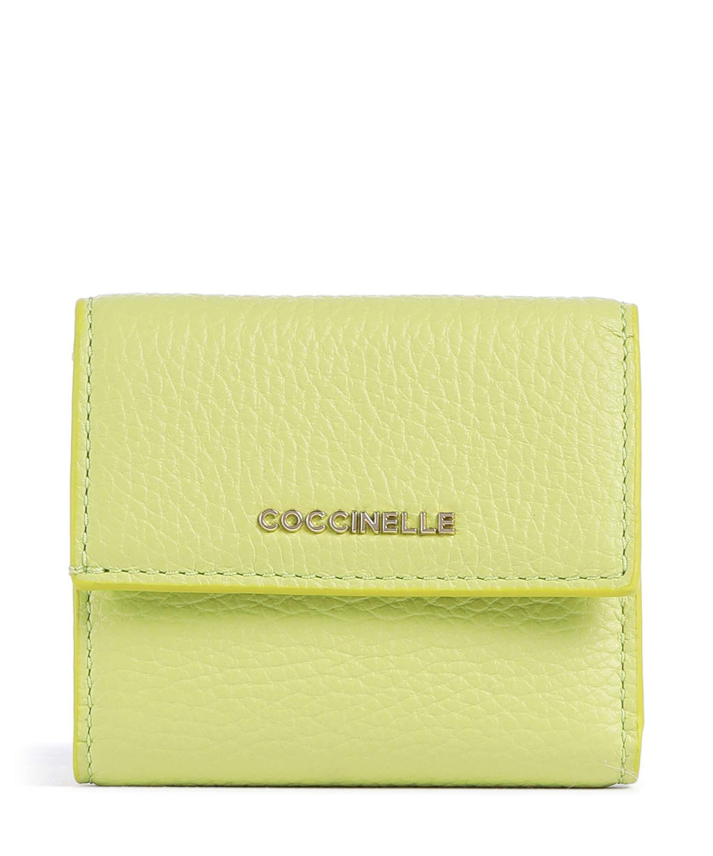 Coccinelle Metallic Soft Wallet green glow