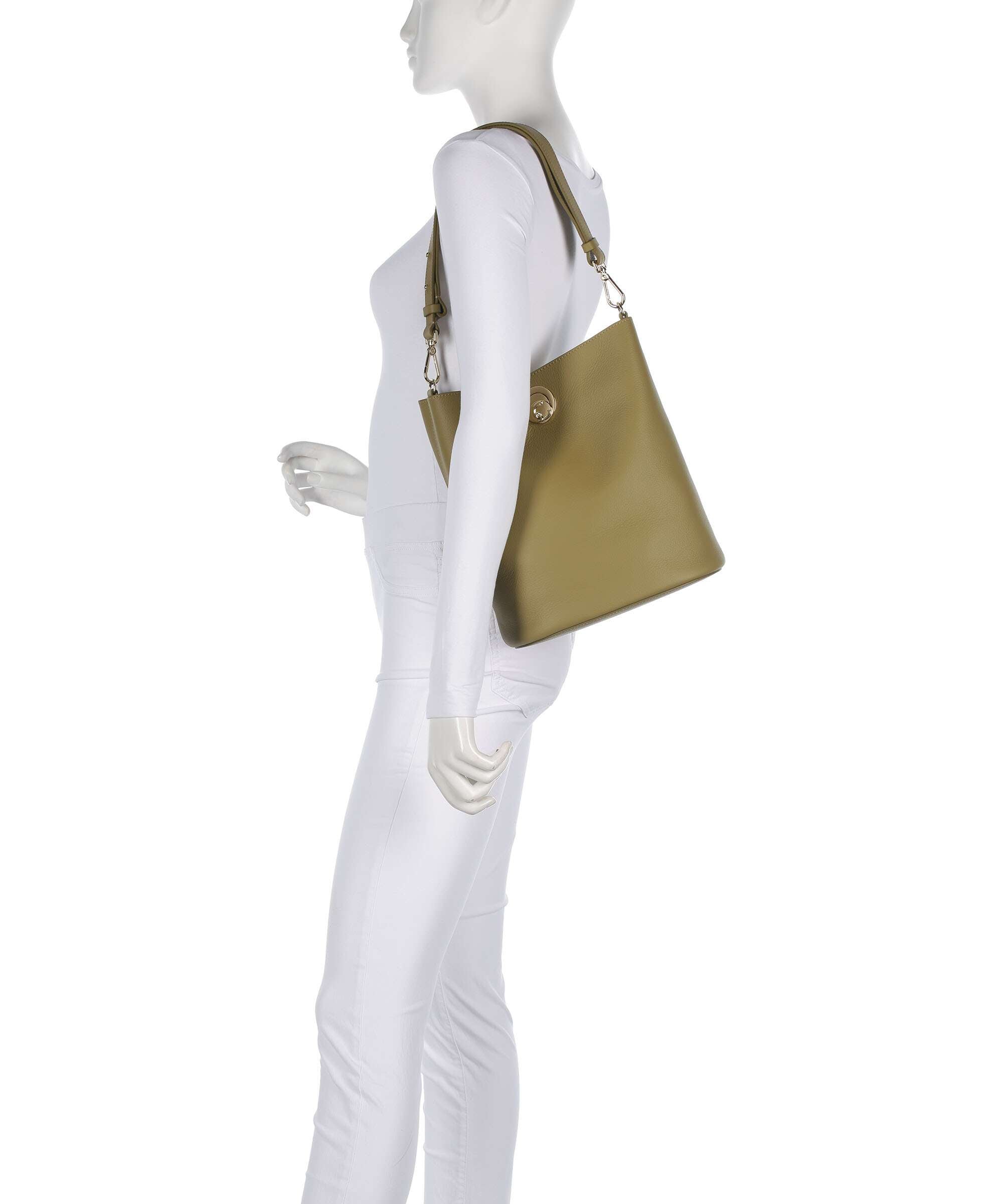 Coccinelle Nikla Bucket bag seagrass/sandshell