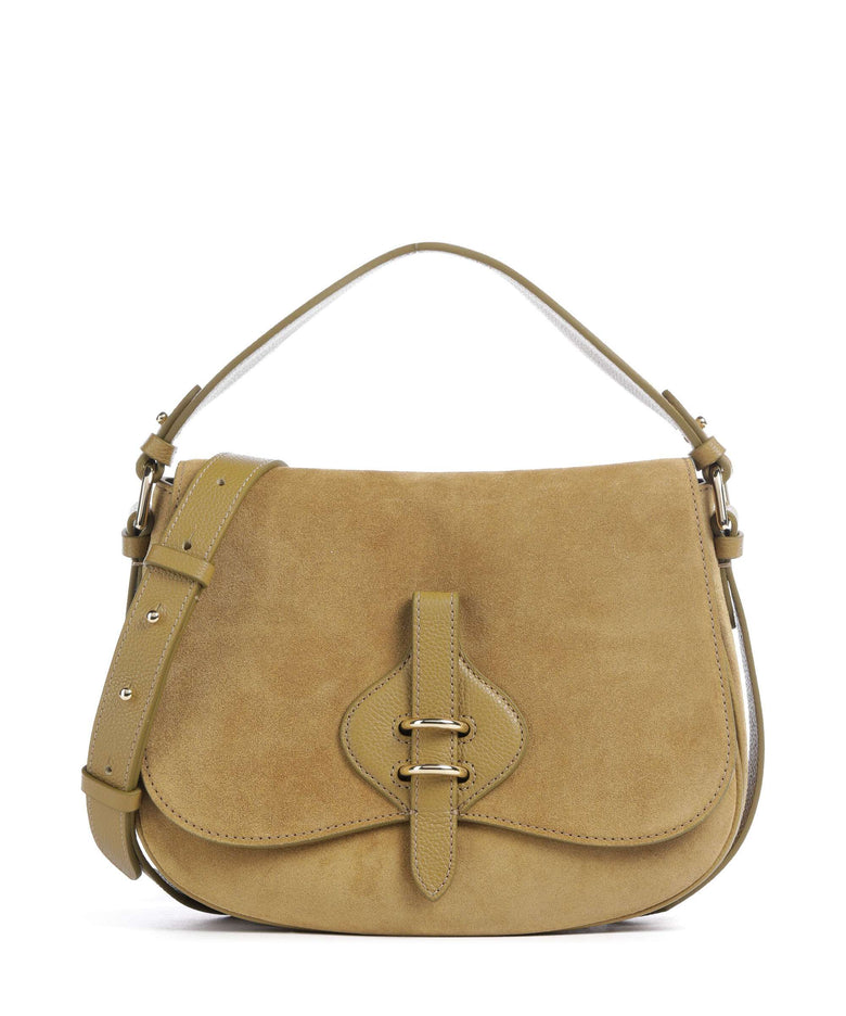 Coccinelle Mavery Suede Handbag seagrass