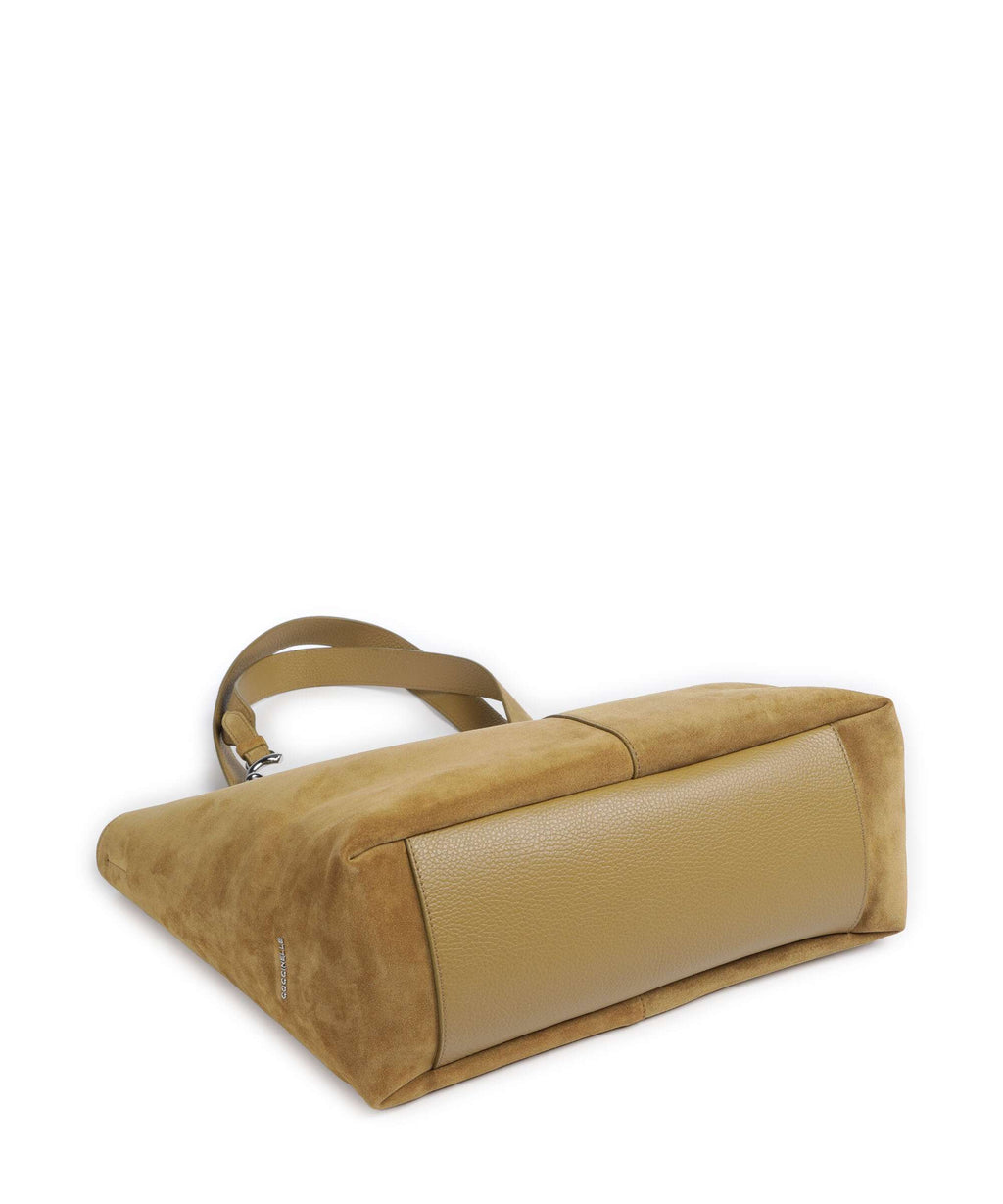 Coccinelle C-Easy Suede Hobo bag seagrass