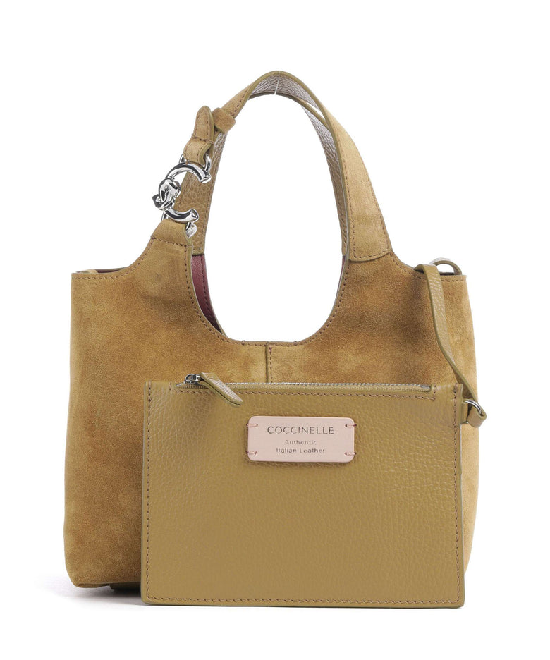 Coccinelle C-Easy Suede Handbag seagrass