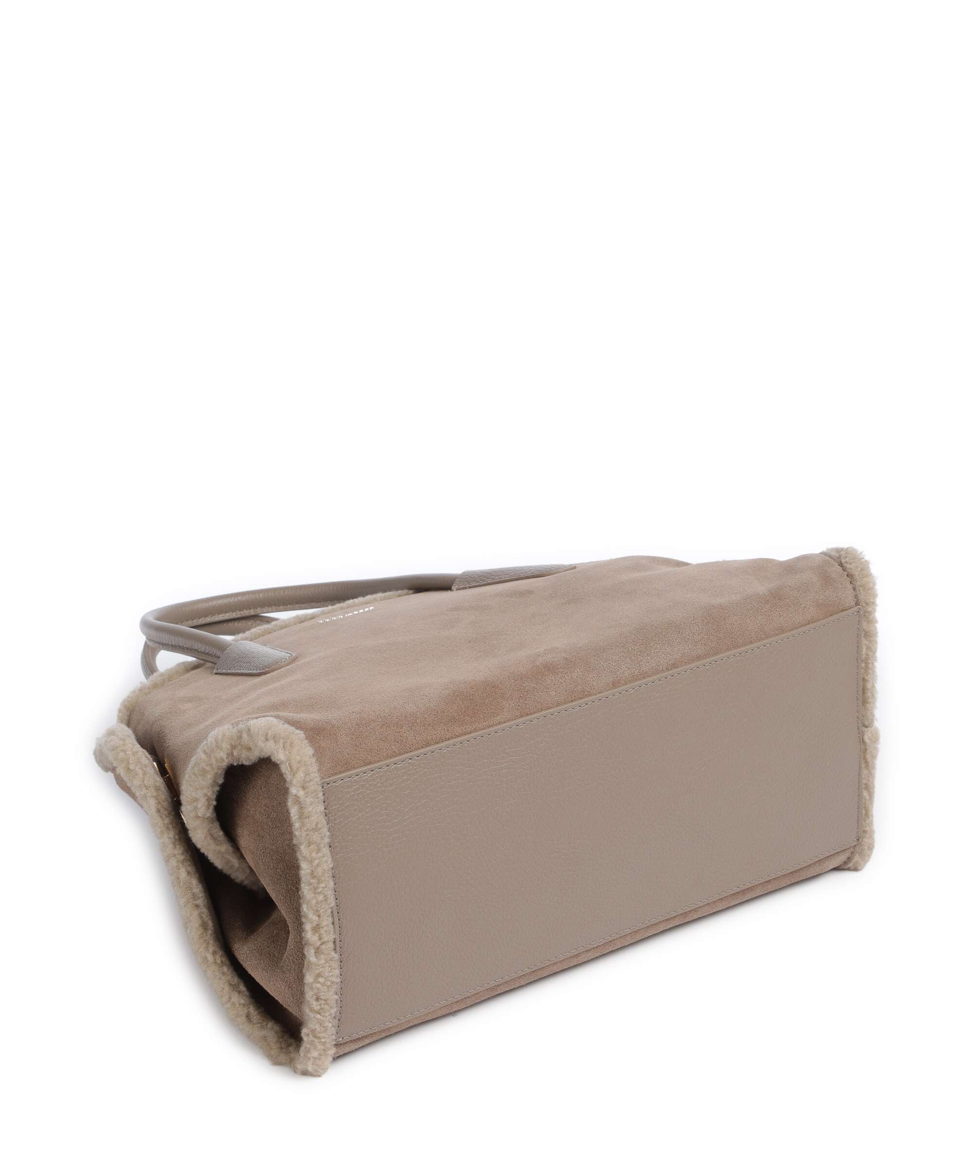 Coccinelle Tylde Suede Eco Handbag warm taupe
