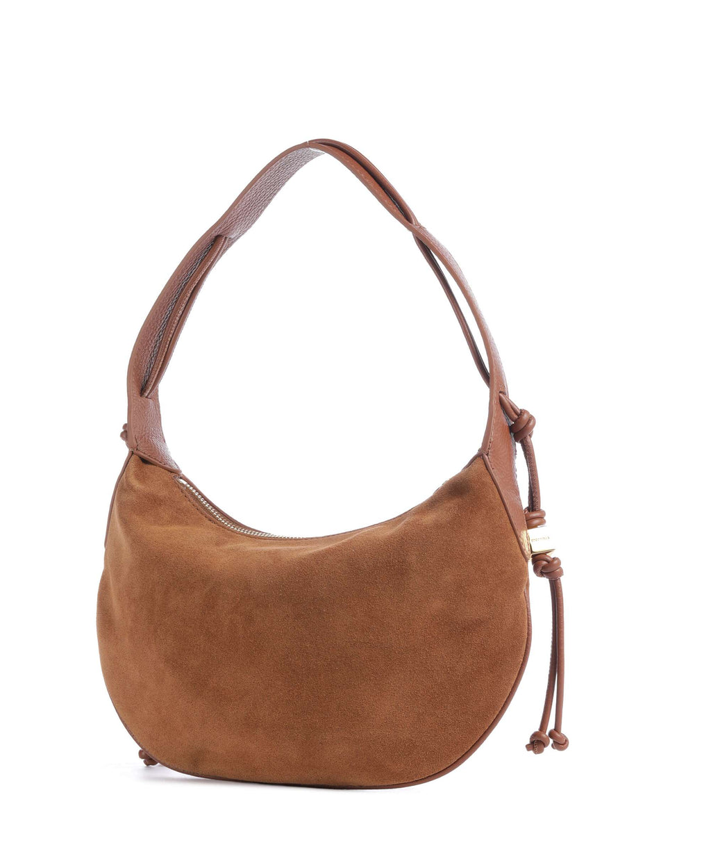Coccinelle Thess Suede Hobo bag cognac
