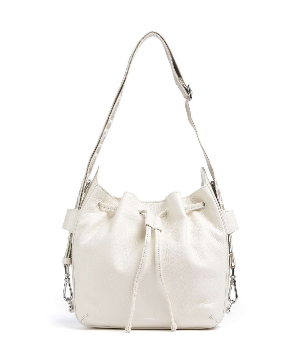 Coccinelle Gretel Ribbon Bucket bag pearl