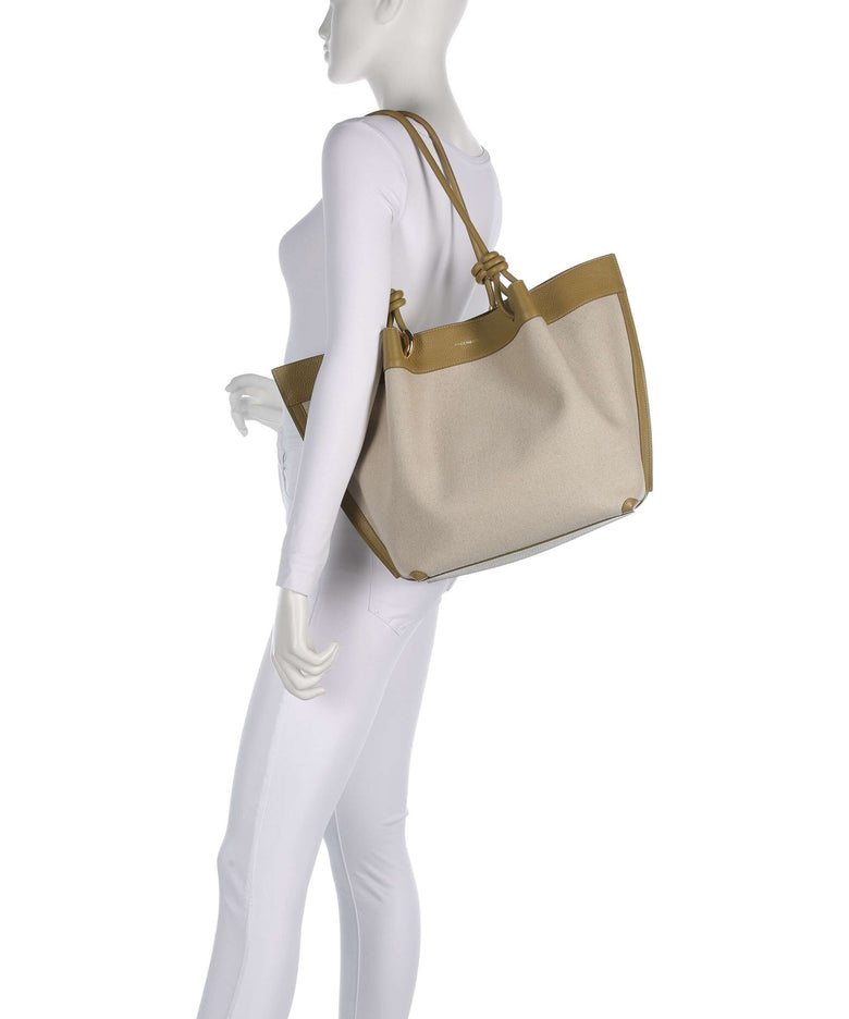 Coccinelle Finn Canvas Tote bag natural/seagrass