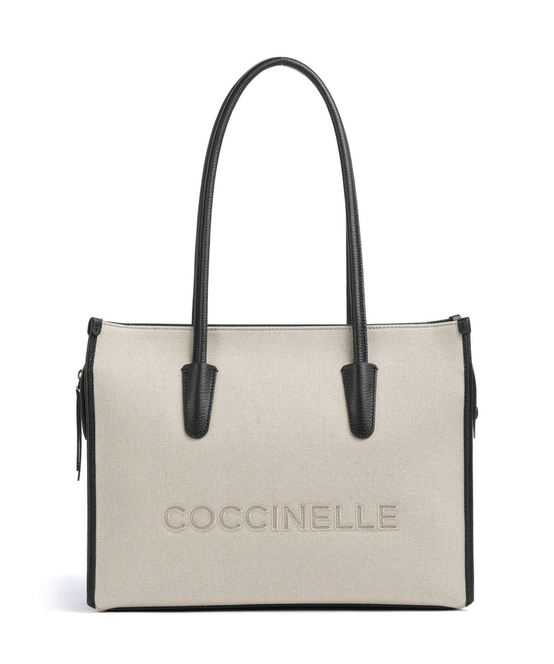 Coccinelle Myrtha Canvas Tote bag natural/noir