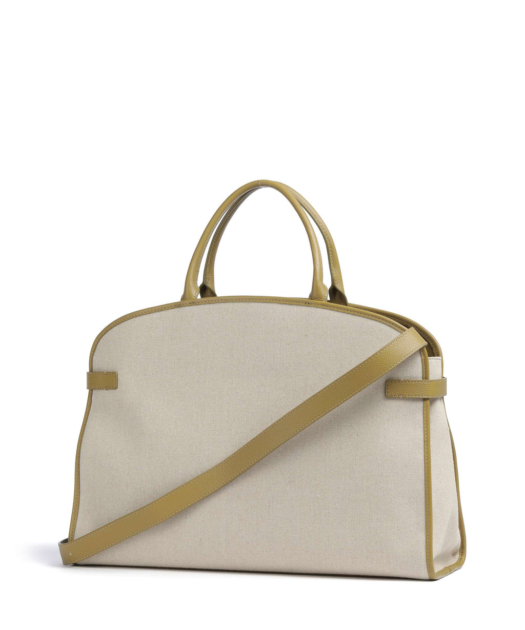 Coccinelle Sabine Canvas Handbag natural/seagrass