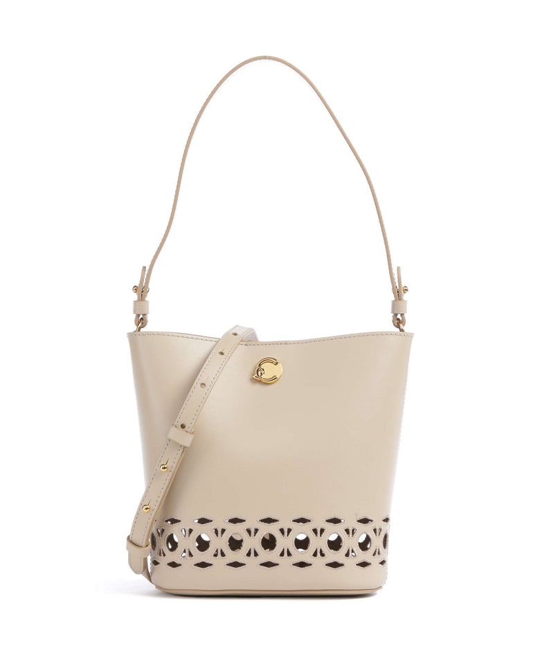Coccinelle Nikla Monogram Sangallo Bucket bag sandshell
