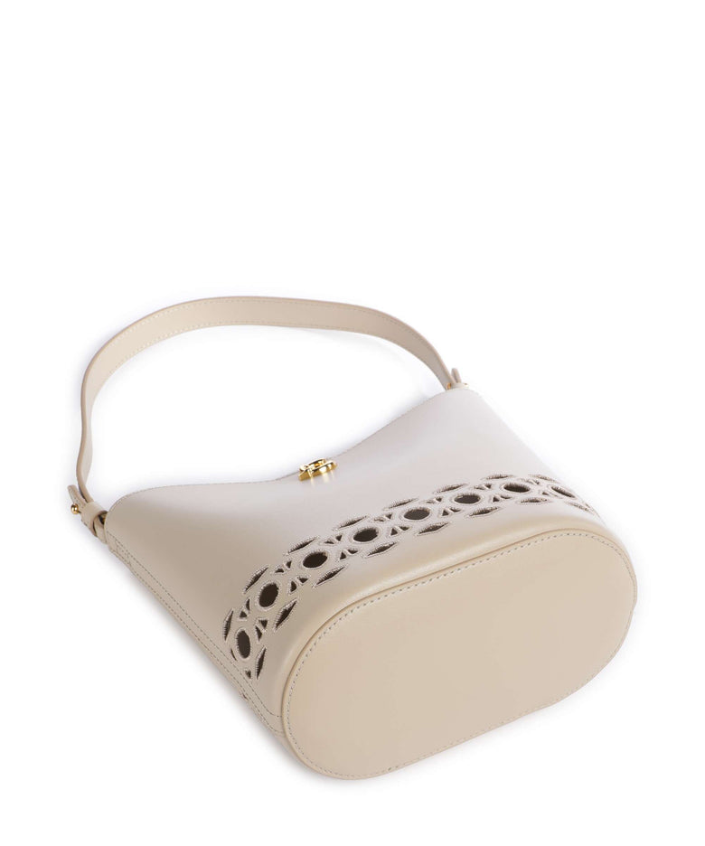 Coccinelle Nikla Monogram Sangallo Bucket bag sandshell