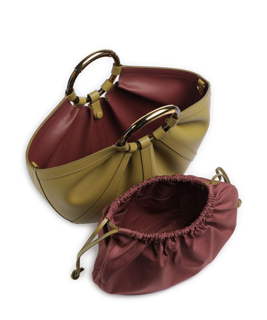 Coccinelle Shell Handbag seagrass