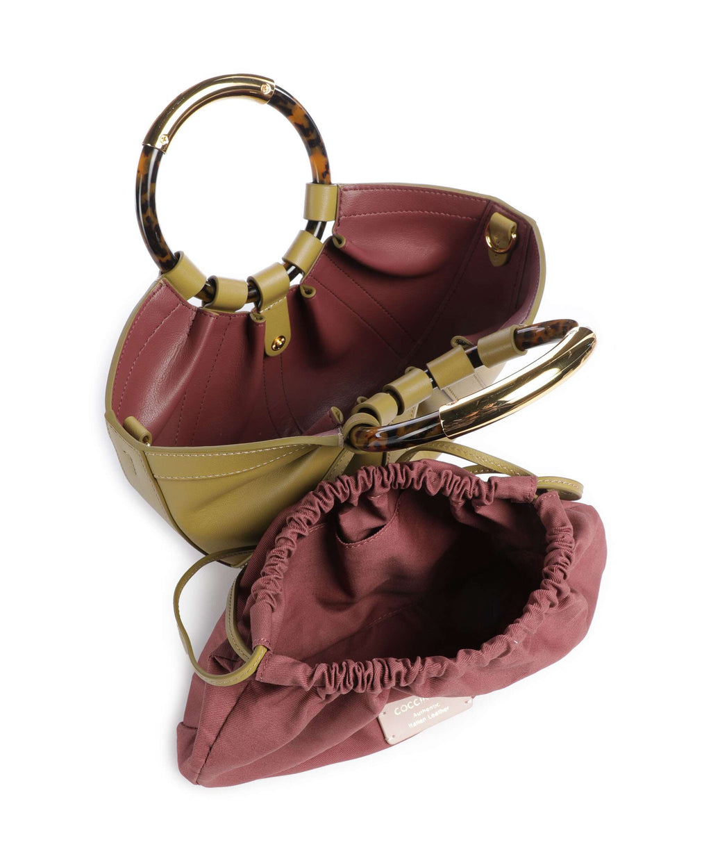 Coccinelle Shell Handbag seagrass