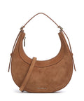 Coccinelle Whisper Suede Shoulder bag cognac