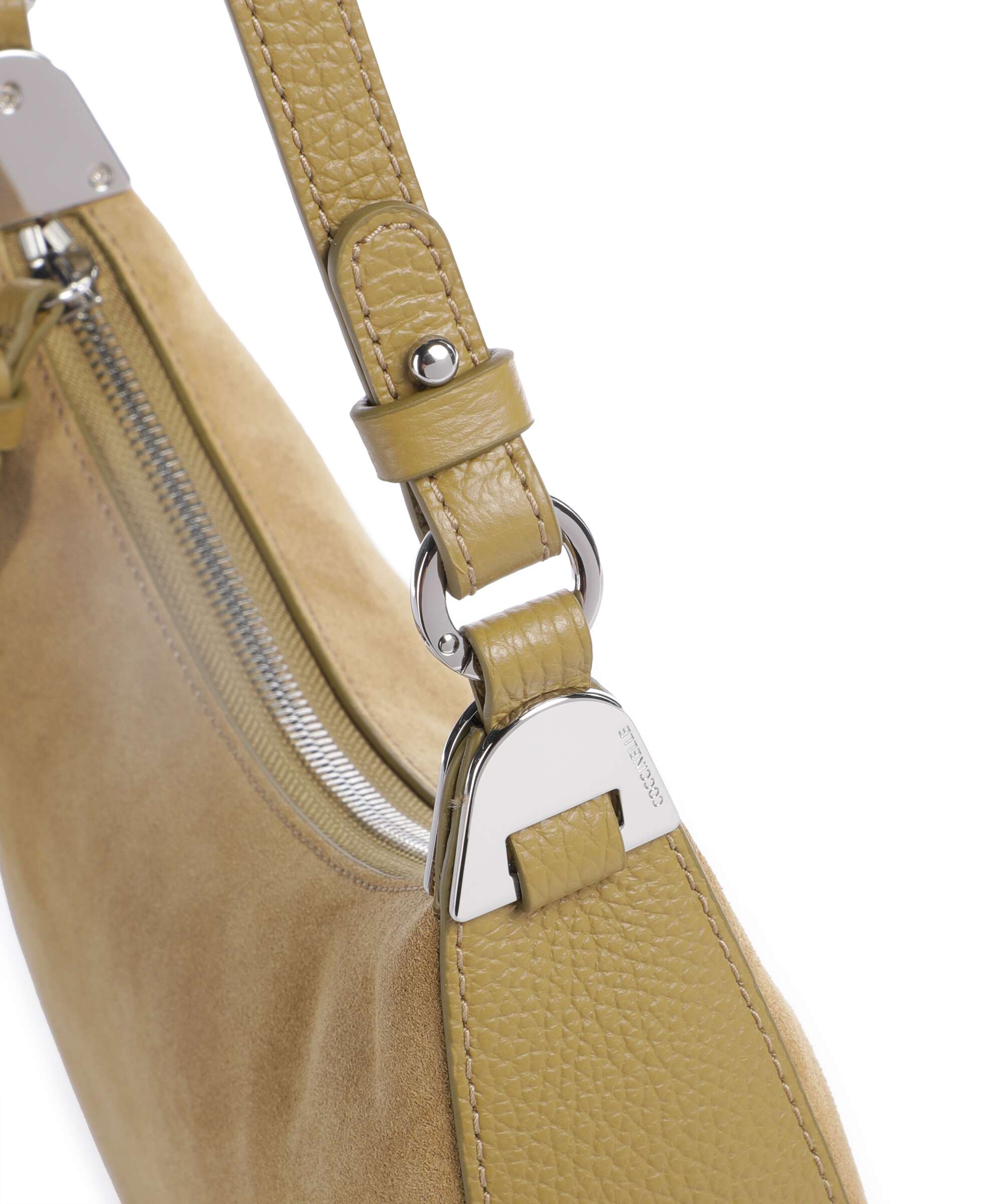 Coccinelle Fujiko Suede Crossbody bag seagrass